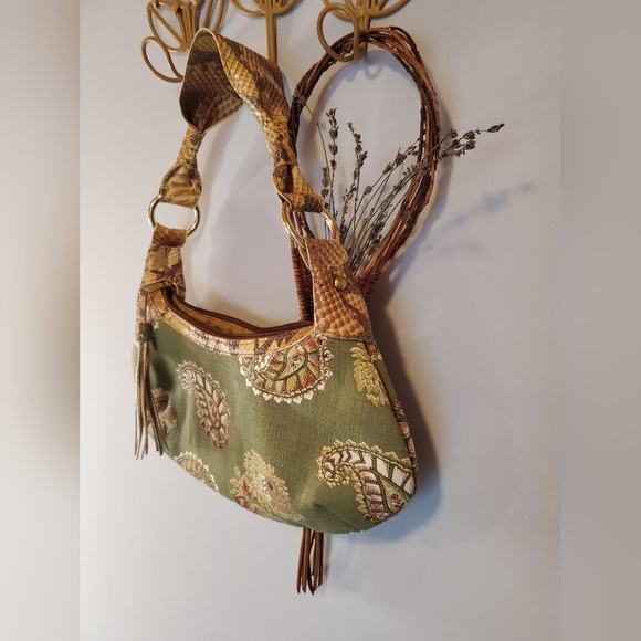 Sonja Benson Vintage Linen Paisley Purse - Picture 5 of 11